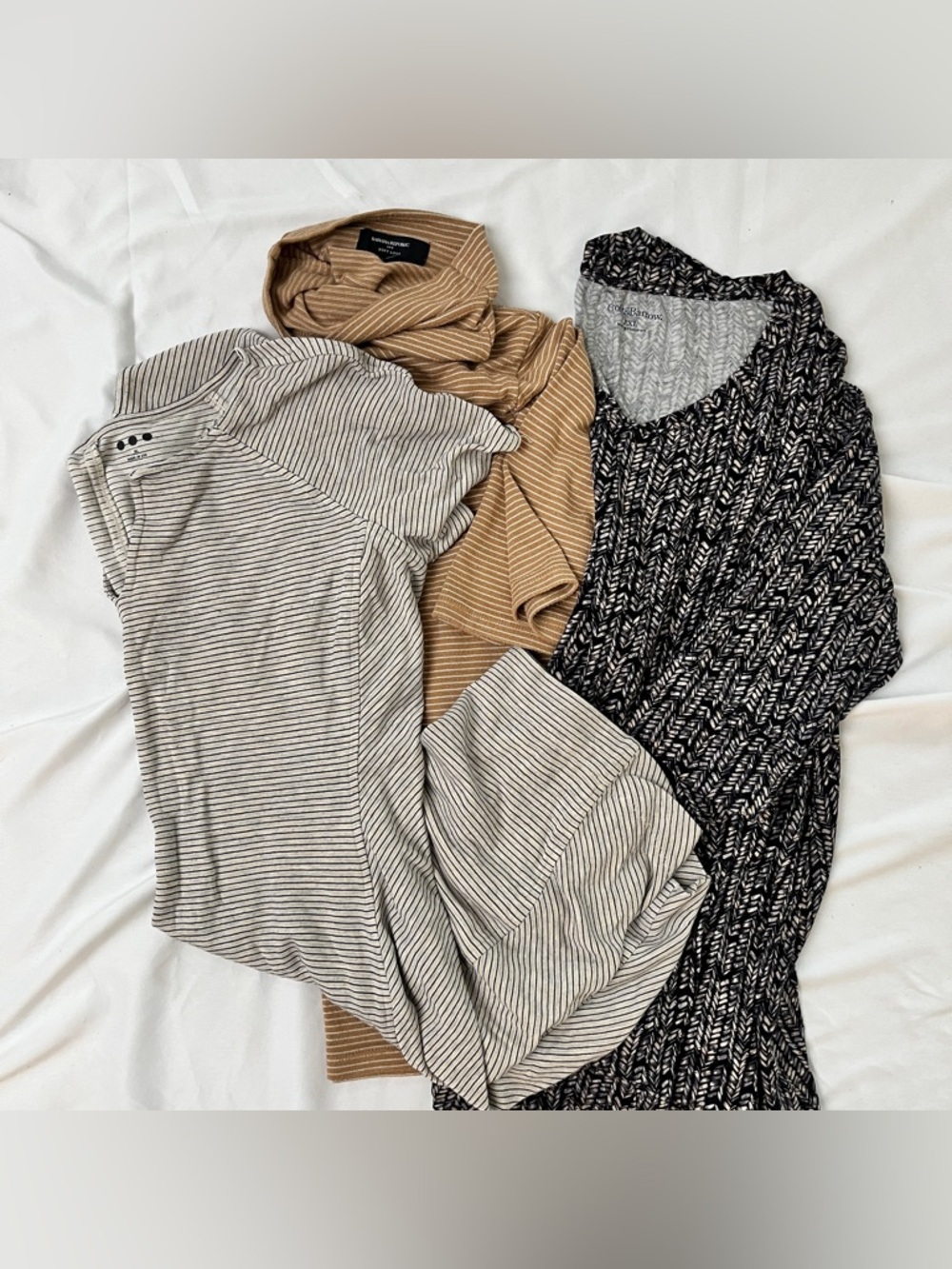 Cozy Knit Tees Trio, Neutral Colors, Work Wear Refresher Bundle! Sz XL